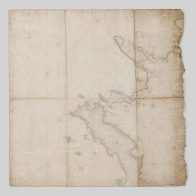 Photographic appendix to fragment TL-3401, subject Piri Reis map, rubric archive.